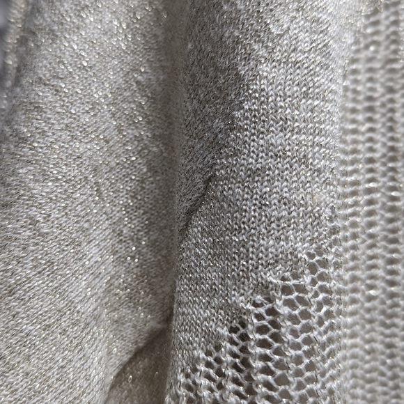 Metallic gold, v neck sweater - Picture 5 of 5